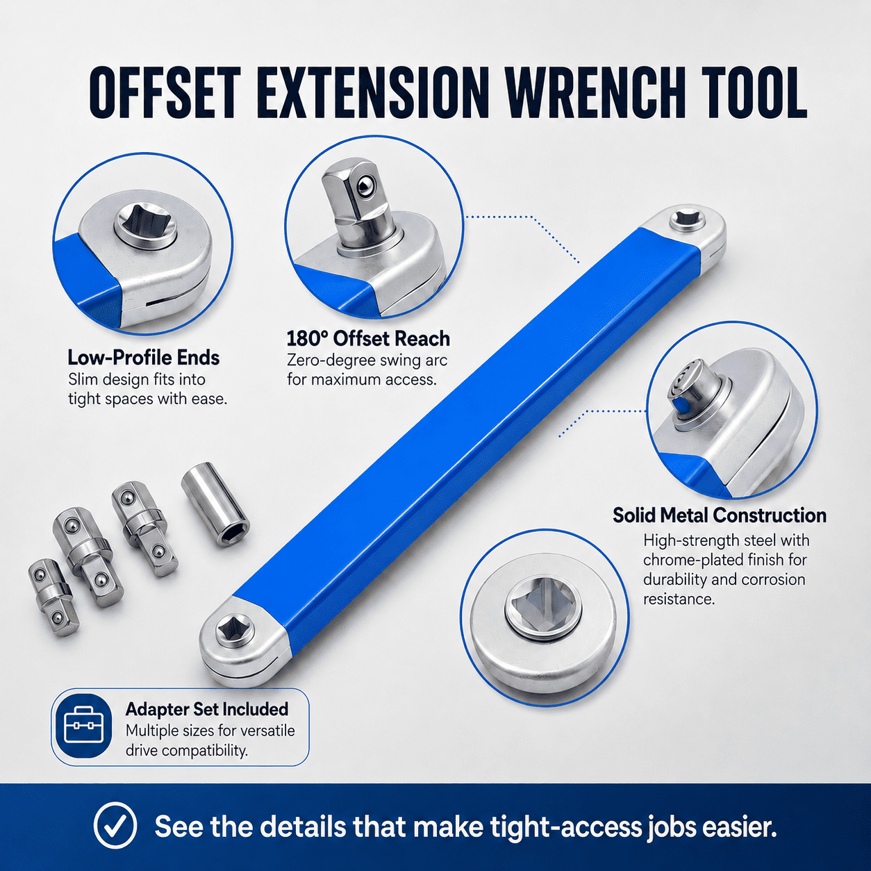 MotorBond™ Offset Extension Wrench Tool