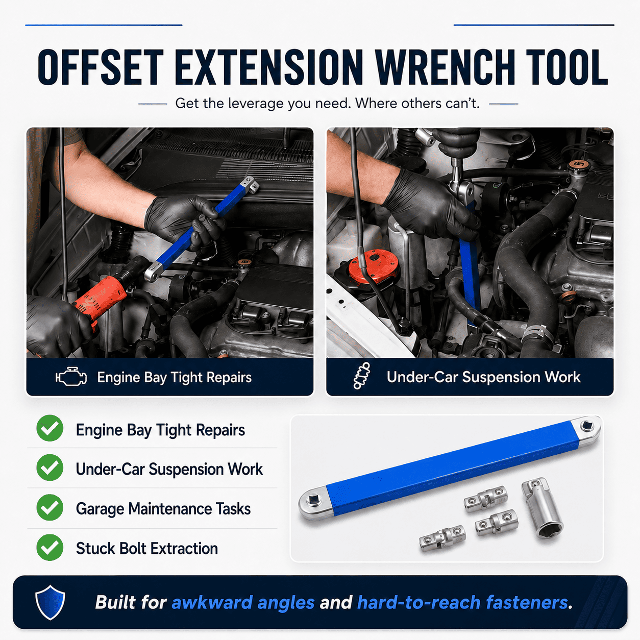MotorBond™ Offset Extension Wrench Tool